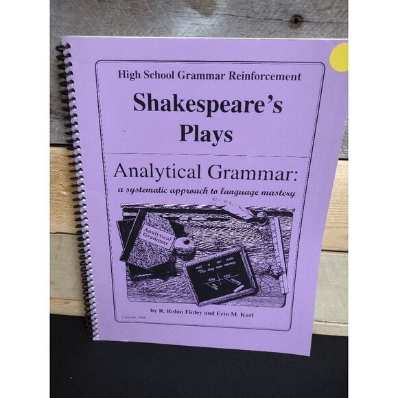 Shakespeare's Plays Analytical Grammar 2008 by Robin Finley - Picture 1 of 2